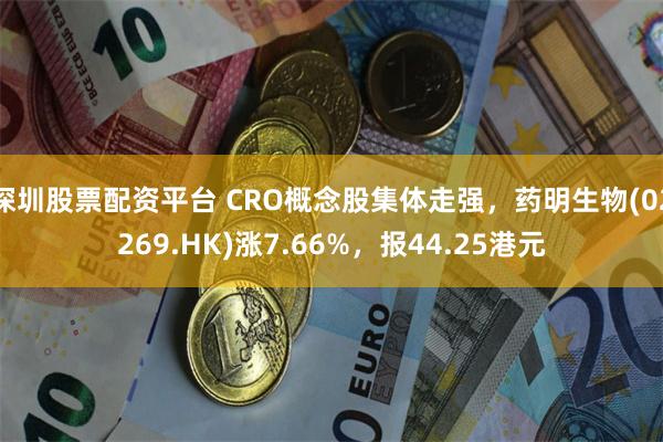 深圳股票配资平台 CRO概念股集体走强，药明生物(02269.HK)涨7.66%，报44.25港元