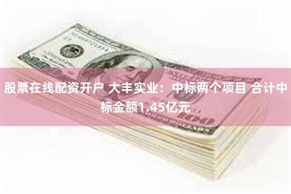 股票在线配资开户 大丰实业：中标两个项目 合计中标金额1.45亿元