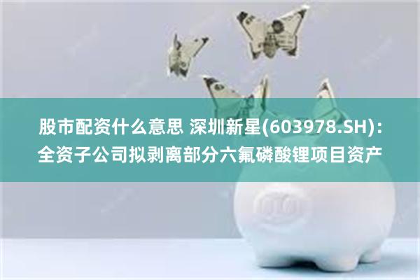 股市配资什么意思 深圳新星(603978.SH)：全资子公司拟剥离部分六氟磷酸锂项目资产