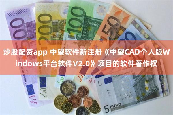 炒股配资app 中望软件新注册《中望CAD个人版Windows平台软件V2.0》项目的软件著作权