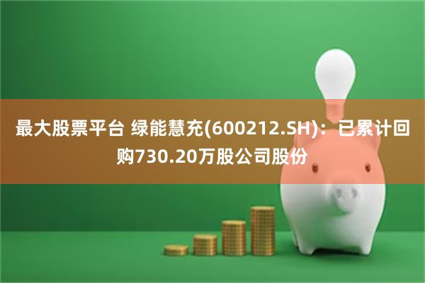 最大股票平台 绿能慧充(600212.SH)：已累计回购730.20万股公司股份