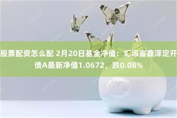 股票配资怎么配 2月20日基金净值：汇添富鑫泽定开债A最新净值1.0672，跌0.08%